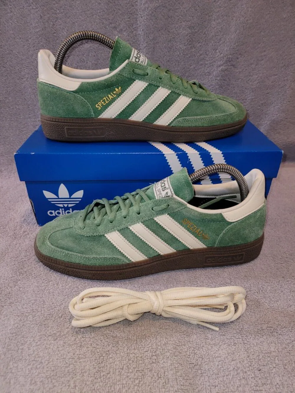 Adidas HANDBALL SPEZIAL IG6192 Preloved Green White Brown Gum Men's Size 7.5